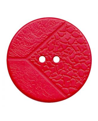 Polyamidknopf mit 2 Löchern - Größe:  25mm - Farbe: rot - ArtNr.: 343028