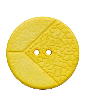 Polyamidknopf mit 2 Löchern - Größe:  25mm - Farbe: gelb - ArtNr.: 343029