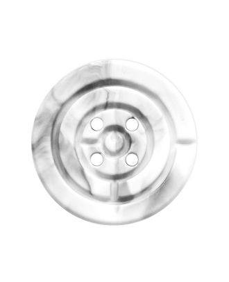 Polyamidknopf rund marmoriert mit 2 Löchern - Größe:  28mm - Farbe: hellgrau - ArtNr.: 380451