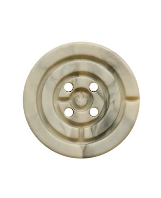 Polyamidknopf rund marmoriert mit 2 Löchern - Größe:  28mm - Farbe: beige - ArtNr.: 384000