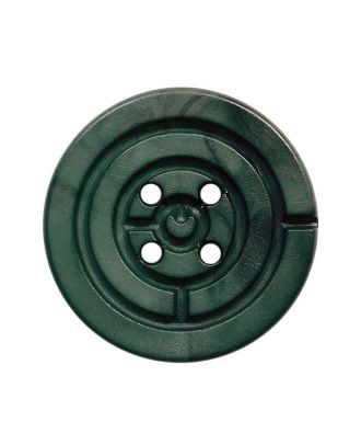 Polyamidknopf rund marmoriert mit 2 Löchern - Größe:  20mm - Farbe: dunkelgrün - ArtNr.: 334022