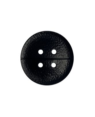 Polyamidknopf rund mit matter,fein strukturierter Oberfläche und 4 Löchern - Größe:  20mm - Farbe: schwarz - ArtNr.: 331288