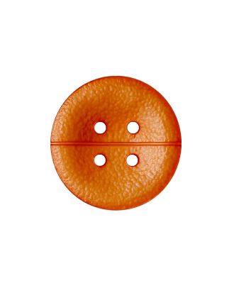 Polyamidknopf rund mit matter,fein strukturierter Oberfläche und 4 Löchern - Größe:  20mm - Farbe: orange - ArtNr.: 335009