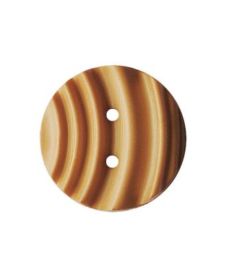 Polyamidknopf rund mit matter, wellenförmiger Oberfläche und 2 Löchern - Größe:  25mm - Farbe: beige - ArtNr.: 376001