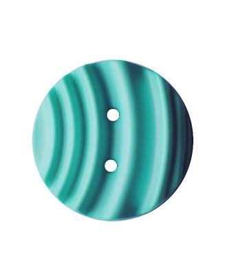Polyamidknopf rund mit matter, wellenförmiger Oberfläche und 2 Löchern - Größe:  25mm - Farbe: hellblau - ArtNr.: 376003