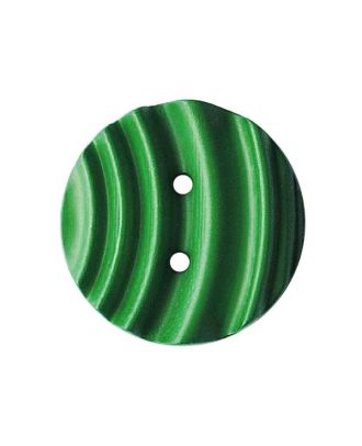 Polyamidknopf rund mit matter, wellenförmiger Oberfläche und 2 Löchern - Größe:  20mm - Farbe: grün - ArtNr.: 336006