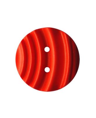 Polyamidknopf rund mit matter, wellenförmiger Oberfläche und 2 Löchern - Größe:  25mm - Farbe: rot - ArtNr.: 376008