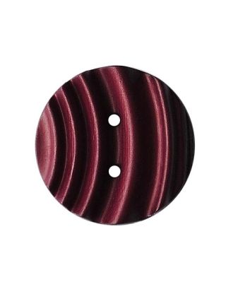 Polyamidknopf rund mit matter, wellenförmiger Oberfläche und 2 Löchern - Größe:  20mm - Farbe: weinrot - ArtNr.: 336009