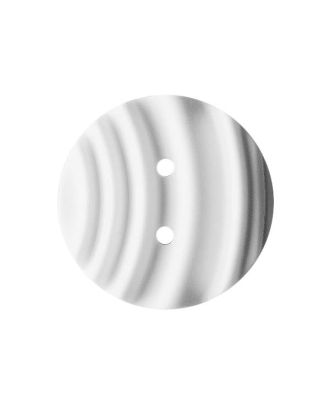 Polyamidknopf rund mit matter, wellenförmiger Oberfläche und 2 Löchern - Größe:  20mm - Farbe: weiß - ArtNr.: 331312