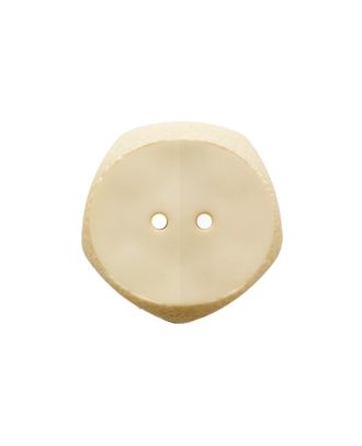 Polyamidknopf  fünfeckig mit 2 Löchern - Größe:  23mm - Farbe: beige - ArtNr.: 348001