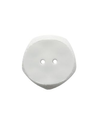 Polyamidknopf  fünfeckig mit 2 Löchern - Größe:  28mm - Farbe: weiß - ArtNr.: 380466