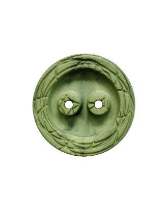 Polyamidknopf rund, mamoriert mit 2 Löchern - Größe:  25mm - Farbe: hellgrün - ArtNr.: 378003
