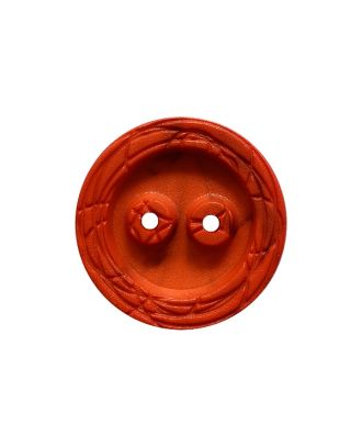 Polyamidknopf rund, mamoriert mit 2 Löchern - Größe:  30mm - Farbe: rot - ArtNr.: 398005