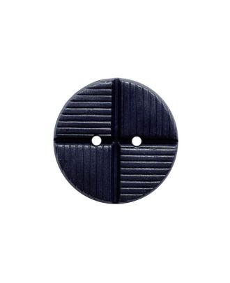 Polyamidknopf, rund, mit Oberflächenstruktur und 2 Löchern - Größe:  23mm - Farbe: dunkelblau - ArtNr.: 343120