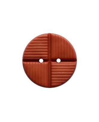 Polyamidknopf, rund, mit Oberflächenstruktur und 2 Löchern - Größe:  23mm - Farbe: rot - ArtNr.: 343122