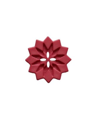 Polyamidknopf, sternförmig, 2 Löcher - Größe: 18mm - Farbe: rot - ArtNr.: 314125
