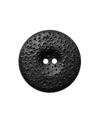 Polyamidknopf. rund, strukturierte Oberfläche, 2 Löcher - Größe:  28mm - Farbe: schwarz - ArtNr.: 380485