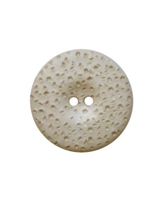 Polyamidknopf. rund, strukturierte Oberfläche, 2 Löcher - Größe:  28mm - Farbe: beige - ArtNr.: 385105