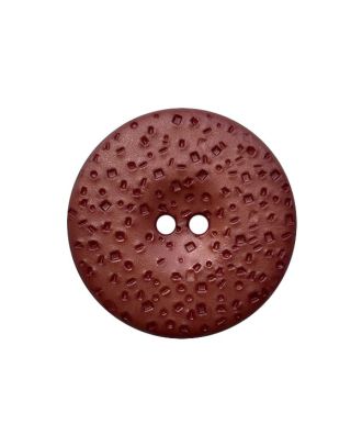 Polyamidknopf. rund, strukturierte Oberfläche, 2 Löcher - Größe:  28mm - Farbe: braun - ArtNr.: 385106
