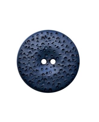 Polyamidknopf. rund, strukturierte Oberfläche, 2 Löcher - Größe:  28mm - Farbe: blau - ArtNr.: 385110