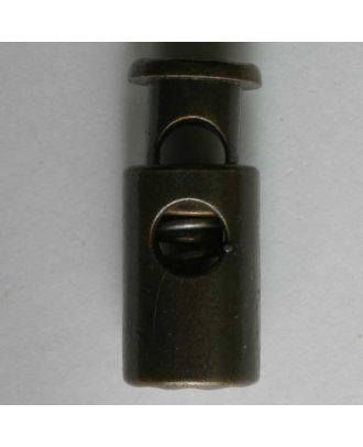 Kordelstopper rund mit Feder - Größe: 23mm - Farbe: altmessing - Art.Nr. 310331