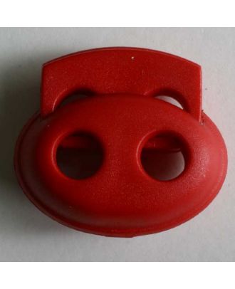 Kordelstopper oval - Größe: 23mm - Farbe: rot - Art.Nr. 280804