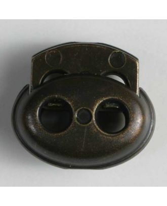 Kordelstopper oval - Größe: 23mm - Farbe: altmessing - Art.Nr. 330567