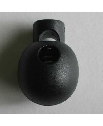 perlenförmiger Kordelstopper - Größe: 18mm - Farbe: schwarz - Art.Nr. 260980