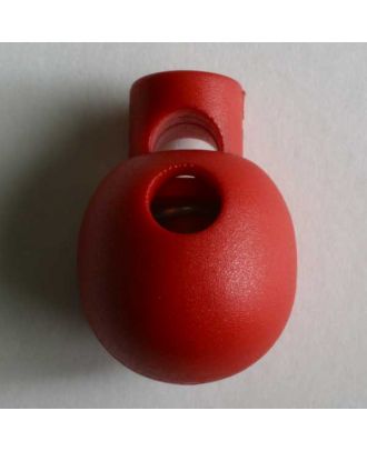 perlenförmiger Kordelstopper - Größe: 18mm - Farbe: rot - Art.Nr. 260984