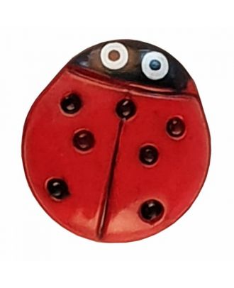 Ladybird button - Size: 15mm - Color: red - Art.No. 280474