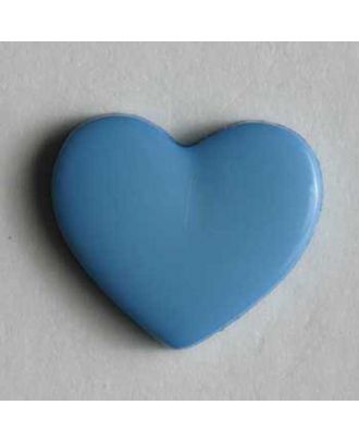 Heart button - Size: 13mm - Color: blue - Art.No. 170141