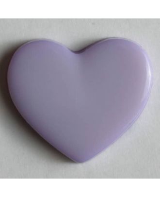 Heart button - Size: 13mm - Color: lilac - Art.No. 170378