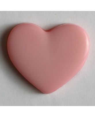 Heart button - Size: 13mm - Color: pink - Art.No. 170364