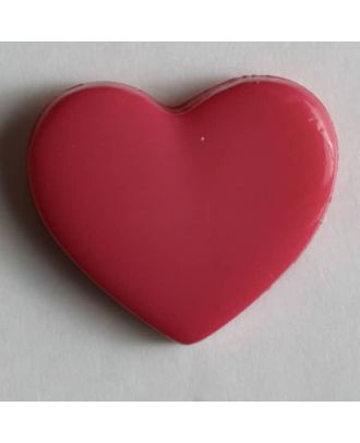 Heart button - Size: 13mm - Color: pink - Art.No. 170346