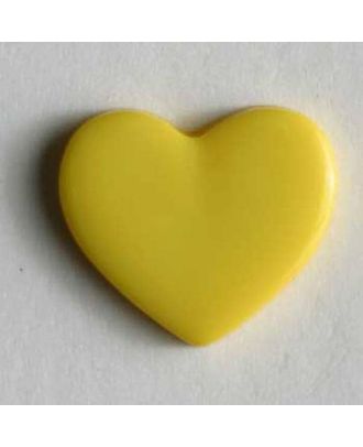 Heart button - Size: 13mm - Color: yellow - Art.No. 170138