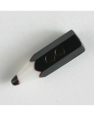 Bastelknopf in Form eines Bleistifts -  Größe: 18mm - Farbe: schwarz - Art.Nr. 230038