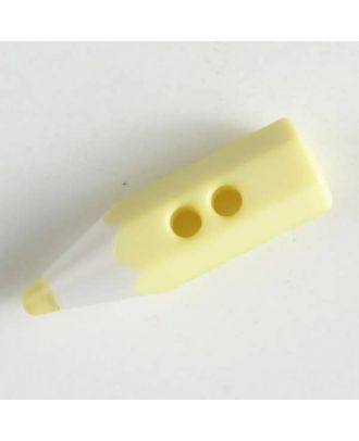 Bastelknopf in Form eines Bleistifts - Größe: 18mm - Farbe: gelb - Art.Nr. 230043