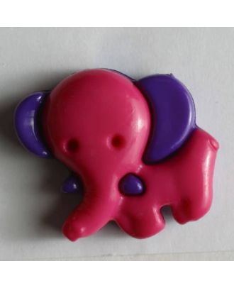 KInderknopf in Form eines Elefants - Größe: 20mm - Farbe: rot - Art.Nr. 231221