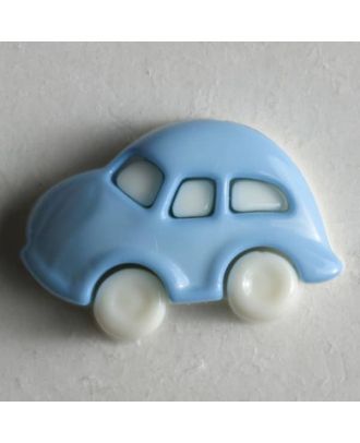 Kinderknopf in Form eines Autos - Größe: 20mm - Farbe: blau - Art.Nr. 230911