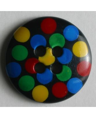 Points button - Size: 18mm - Color: black - Art.No. 221093