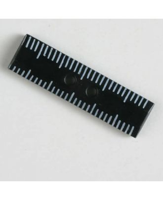 Kinderknopf in Form eines Lineals -  Größe: 30mm - Farbe: schwarz - Art.Nr. 231063