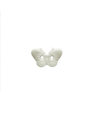 Kinderknopf in Form eines Schmetterlings, mit 2 Löchern - Größe:  15mm - Farbe: beige - ArtNr.: 281307