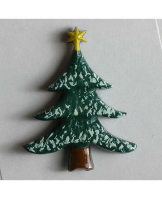 Weihnachtsbaumknopf - Größe: 25mm - Farbe: grün - Art.Nr. 320098