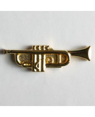 Trompetenknopf, Kunststoff metallisiert - Größe: 30mm - Farbe: gold - Art.Nr. 320100