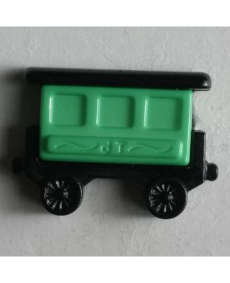 Kinderknopf Eisenbahnwaggon - Größe: 20mm - Farbe: schwarz - Art.Nr. 231348