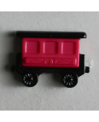 Kinderknopf Eisenbahnwaggon - Größe: 20mm - Farbe: schwarz - Art.Nr. 231349