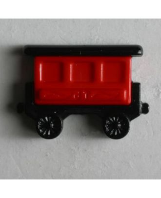 Kinderknopf Eisenbahnwaggon - Größe: 20mm - Farbe: schwarz - Art.Nr. 231350