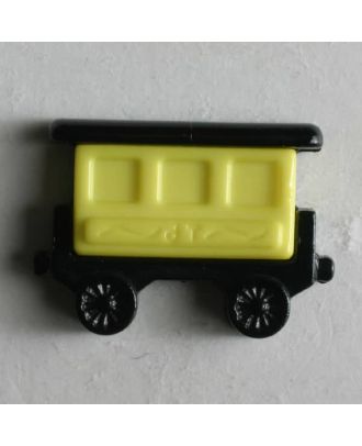 Kinderknopf Eisenbahnwaggon - Größe: 20mm - Farbe: schwarz - Art.Nr. 231351