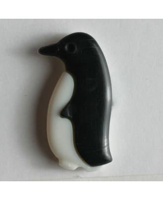 Kinderknopf watschelnder Pinguin - Größe: 18mm - Farbe: schwarz - Art.Nr. 250972