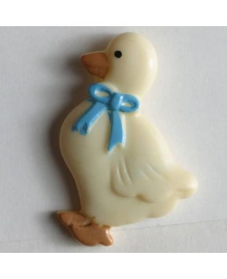 Kinderknopf Ente mit Schleifchen- Größe: 25mm - Farbe: beige - Art.Nr. 251111